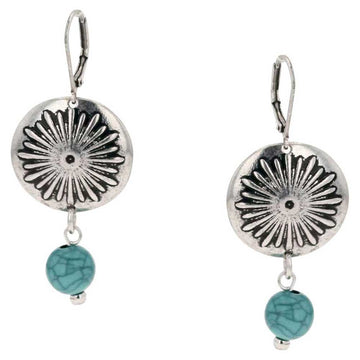Montana Silversmiths Sunburst Turquoise Attitude Earrings